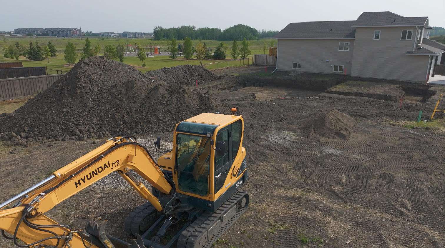 JTX Solutions in Grande Prairie providing basement excavations.