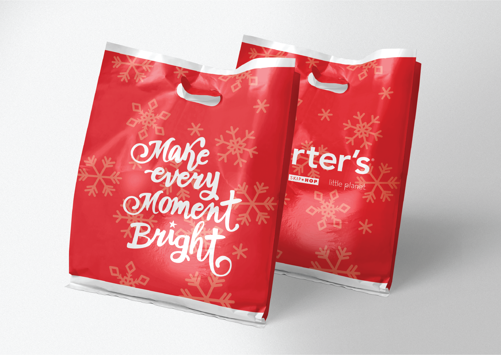 Carter's holiday poly retail bags