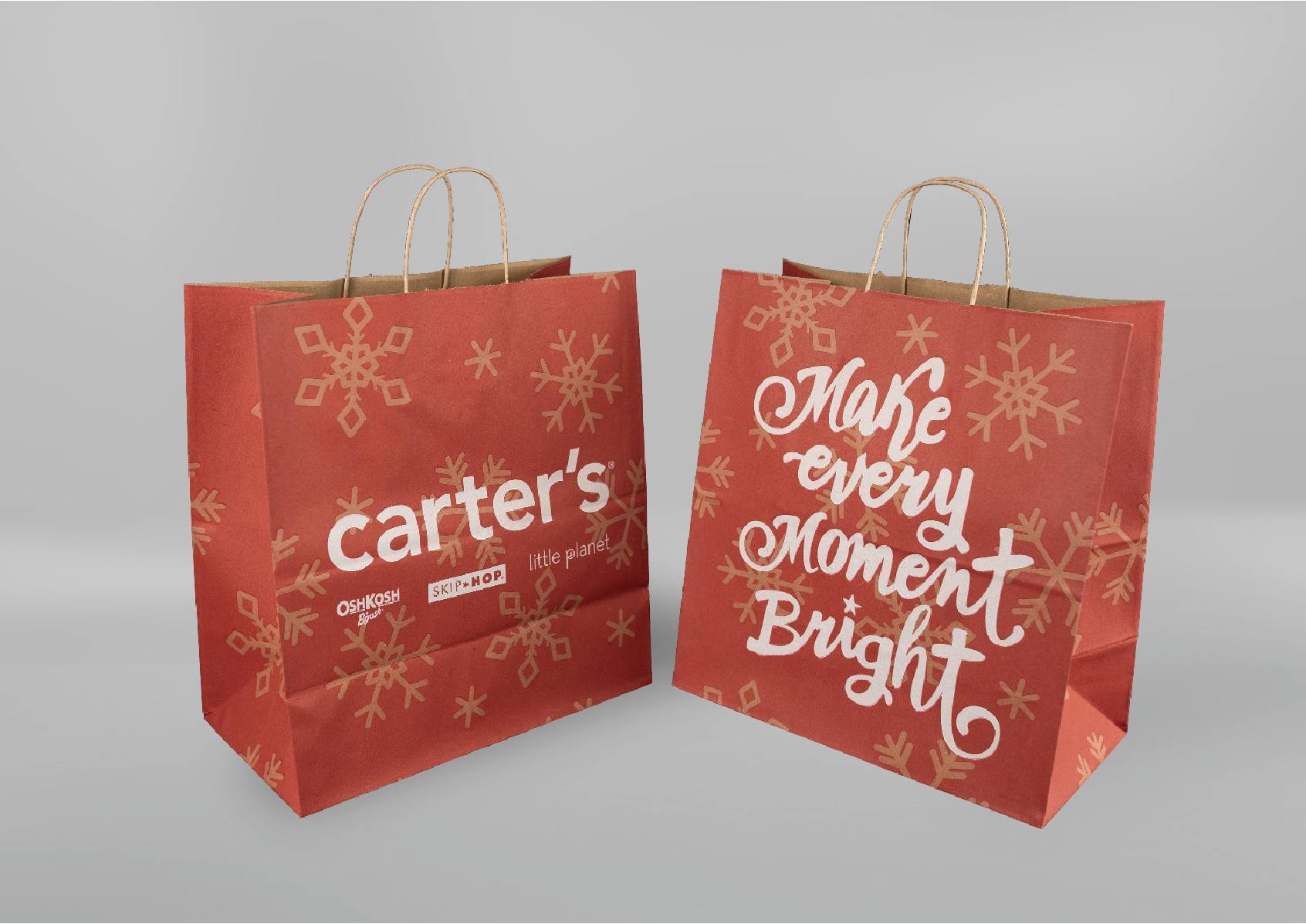 Carter's holiday paper retail bags