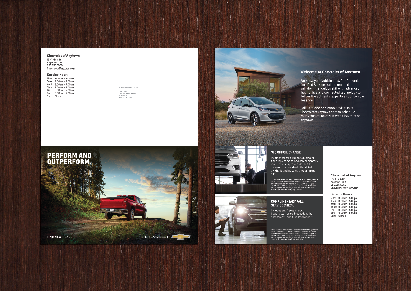 Sample Chevrolet mailers