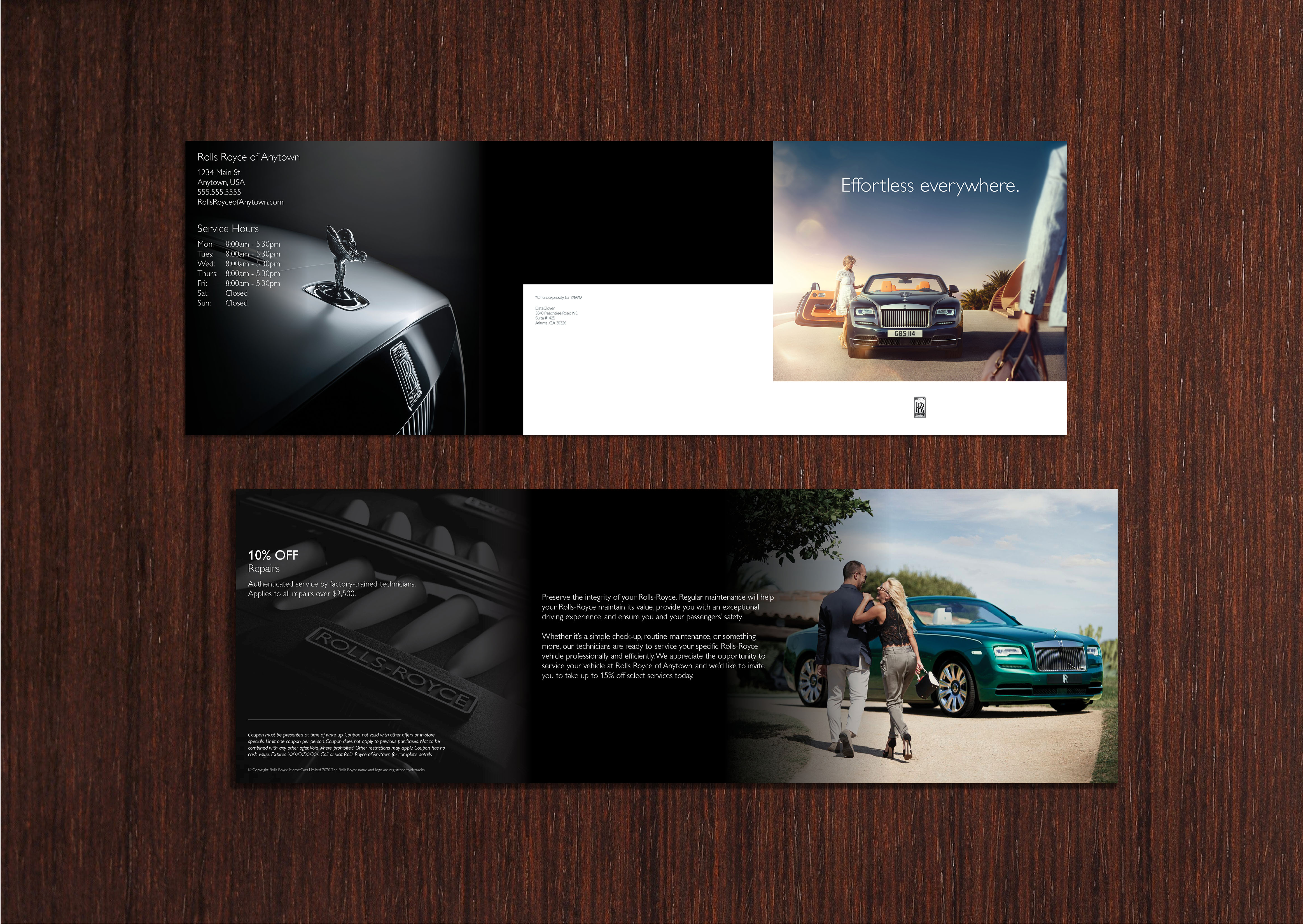 Sample Rolls Royce mailers
