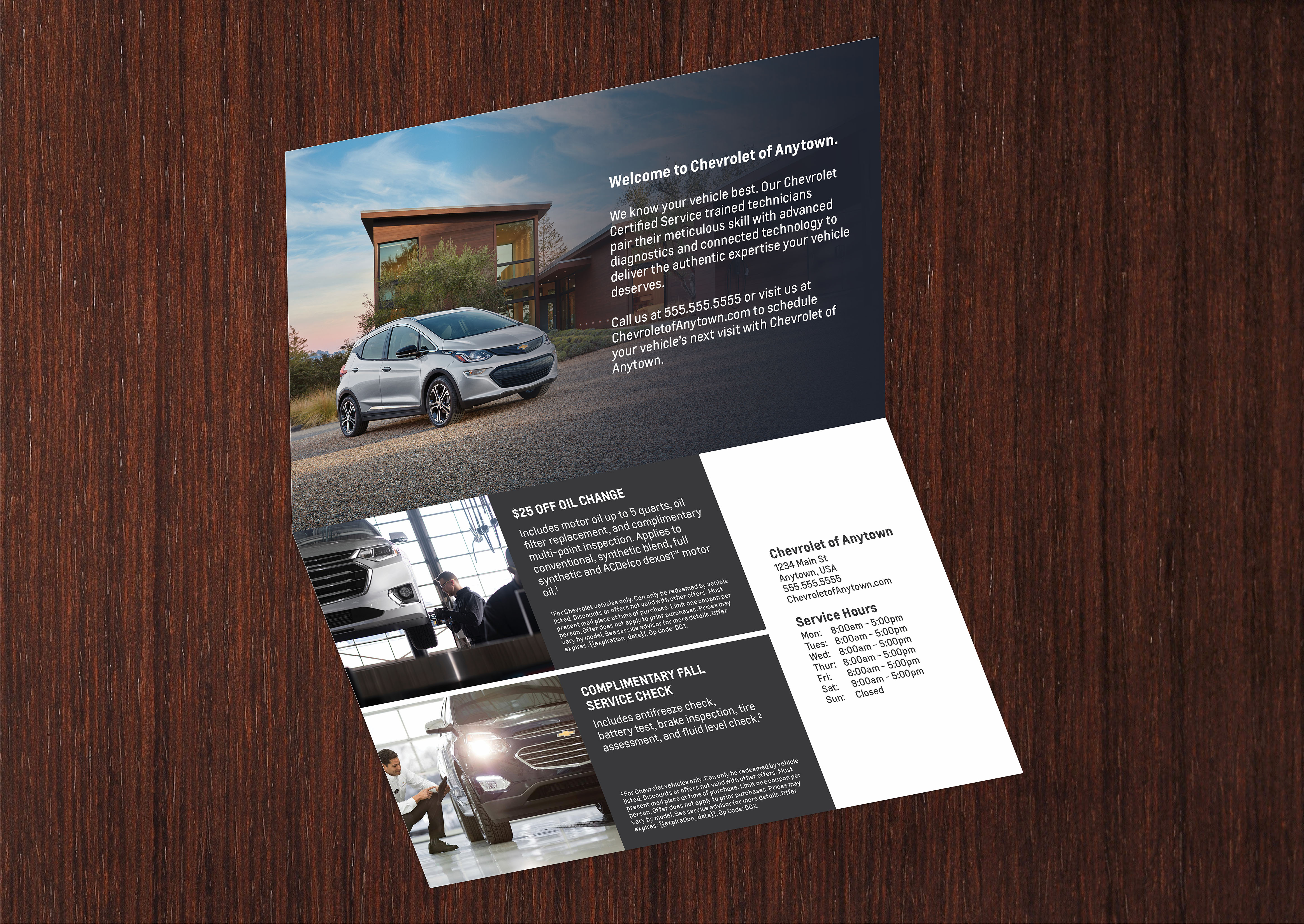 Sample Chevrolet mailers