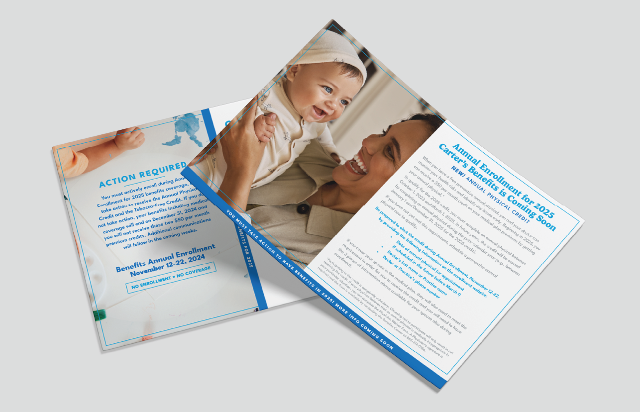 Carter's benefits postcard