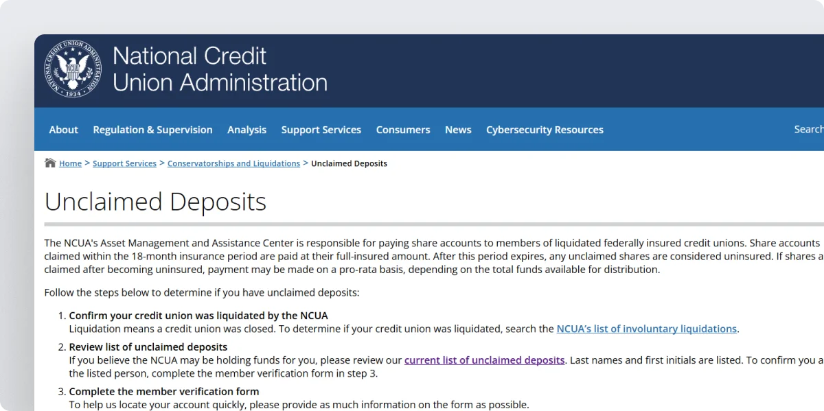 ncua-unclaimed-deposits