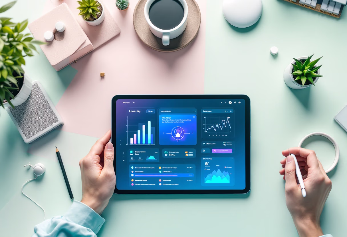 image of interactive lesson on tablet