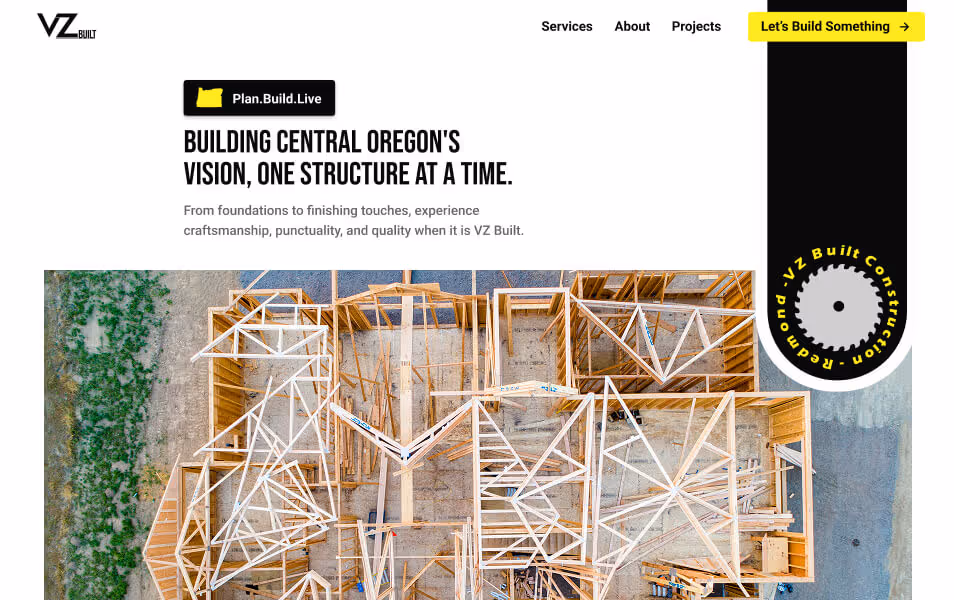 An example of a hero section designed in Figma to give a full visual layout of the website