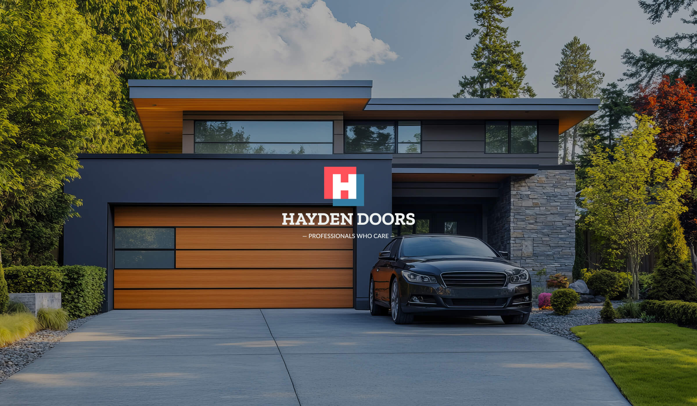 A newly installed garage door in Spanish Fork, Utah by Hayden Doors
