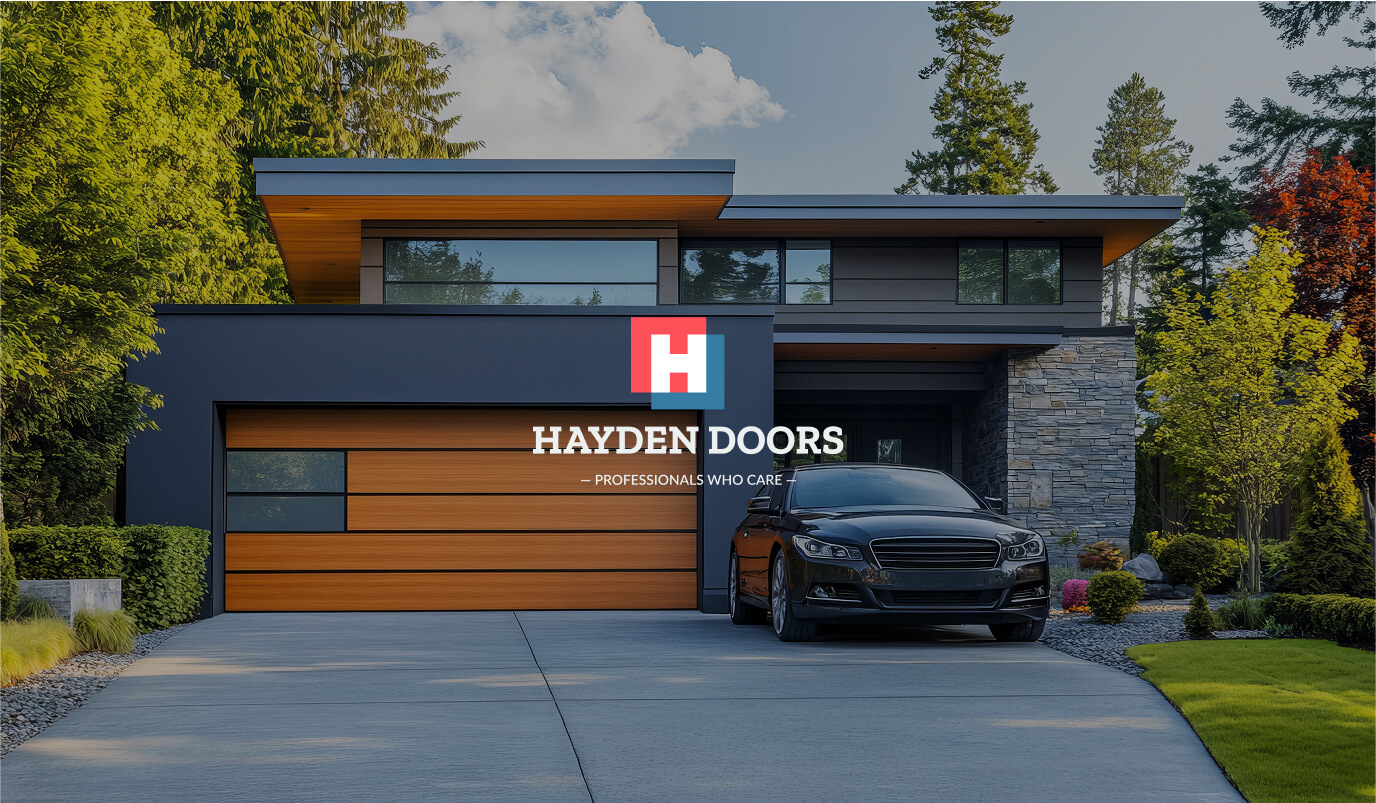 A newly installed garage door in Spanish Fork, Utah by Hayden Doors