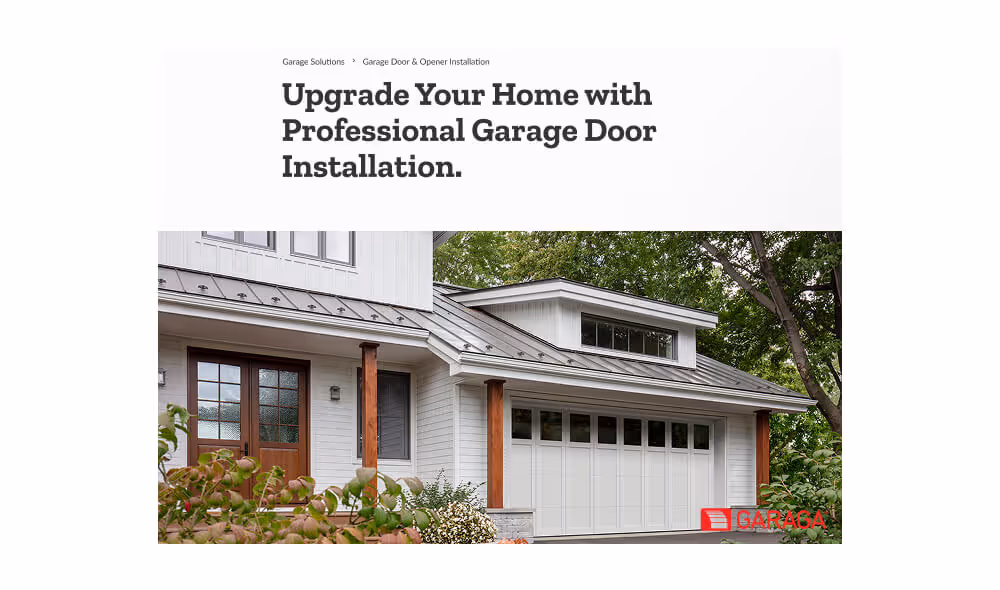 A Garaga garage door installed by Hayden Doors Spanish Fork, Utah