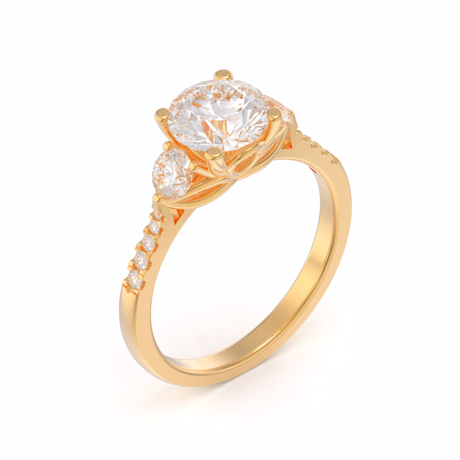 3-stone đá Moissanite