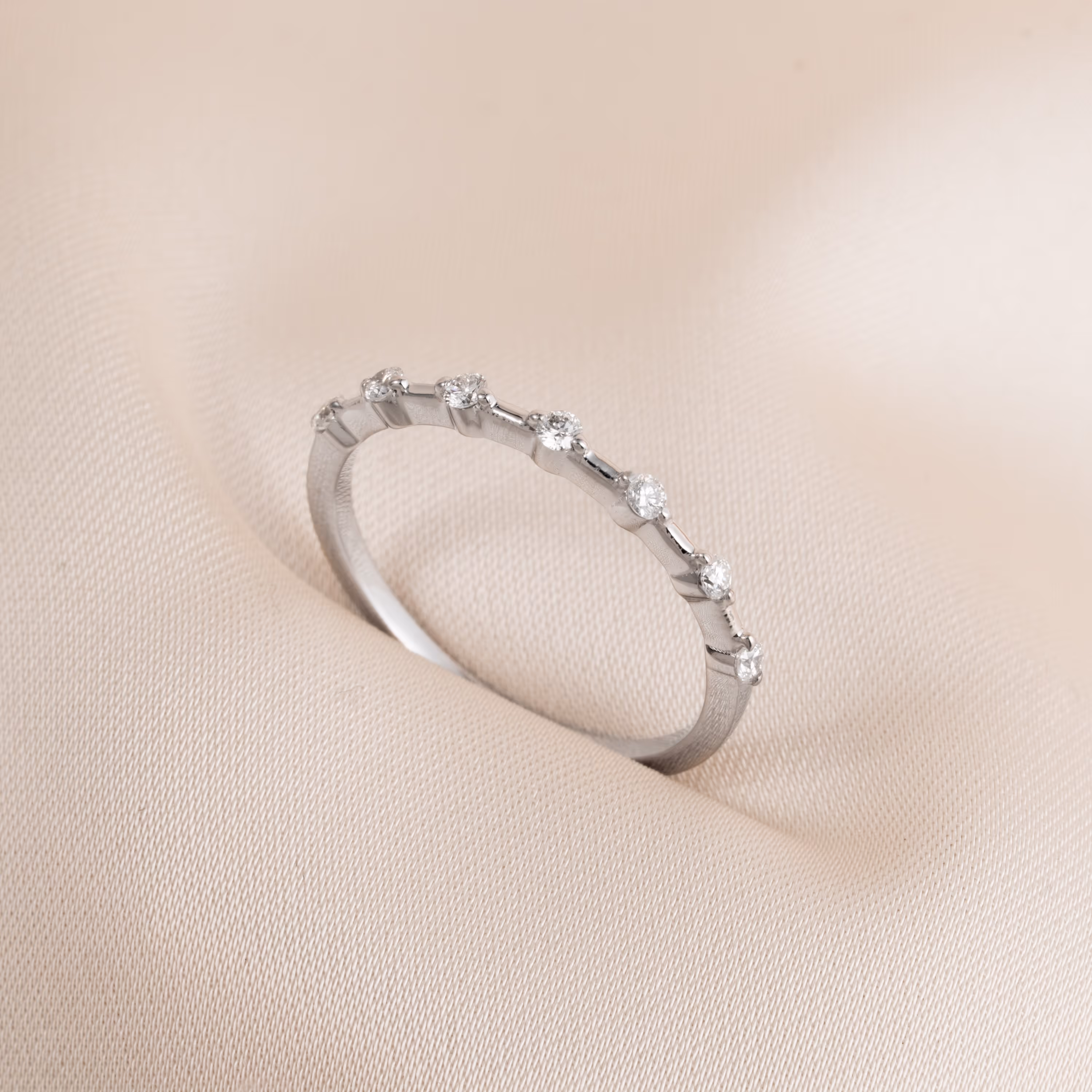 L5CR104 / L5WER088_Nhẫn cưới Kim Cương Tự Nhiên