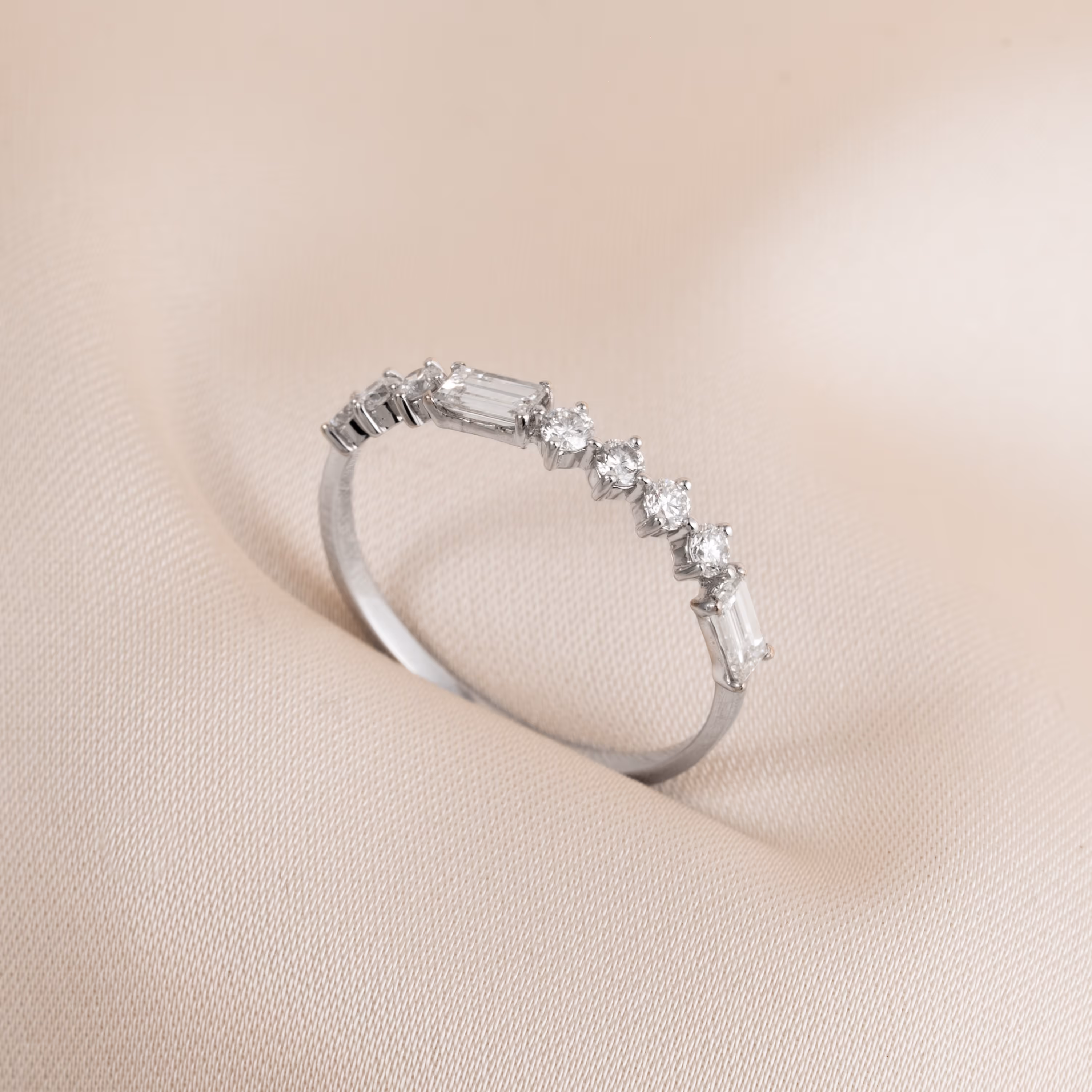 L5CR128 / L4WER007_Nhẫn cưới Kim Cương Tự Nhiên