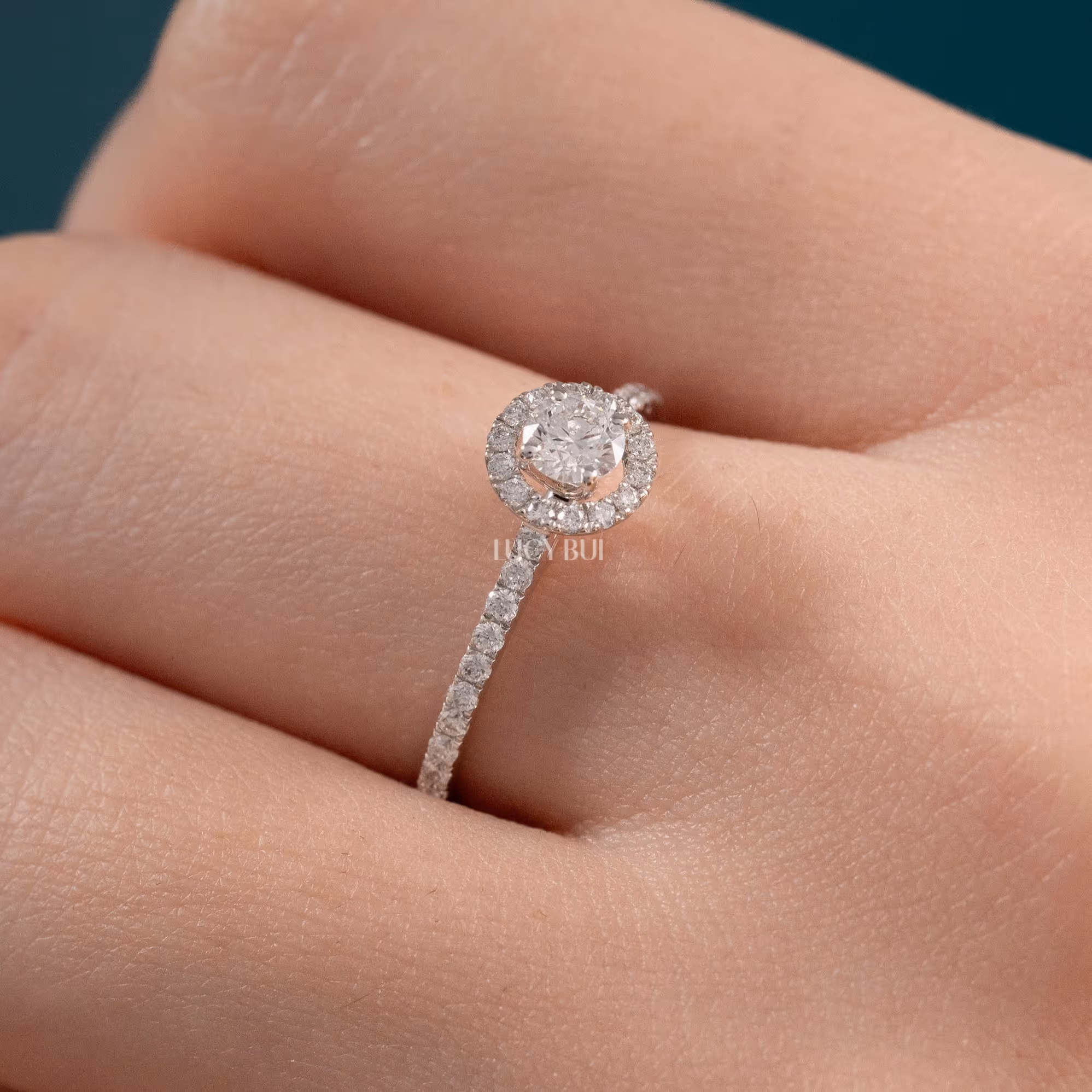 Halo Ring Kim Cương Tự Nhiên