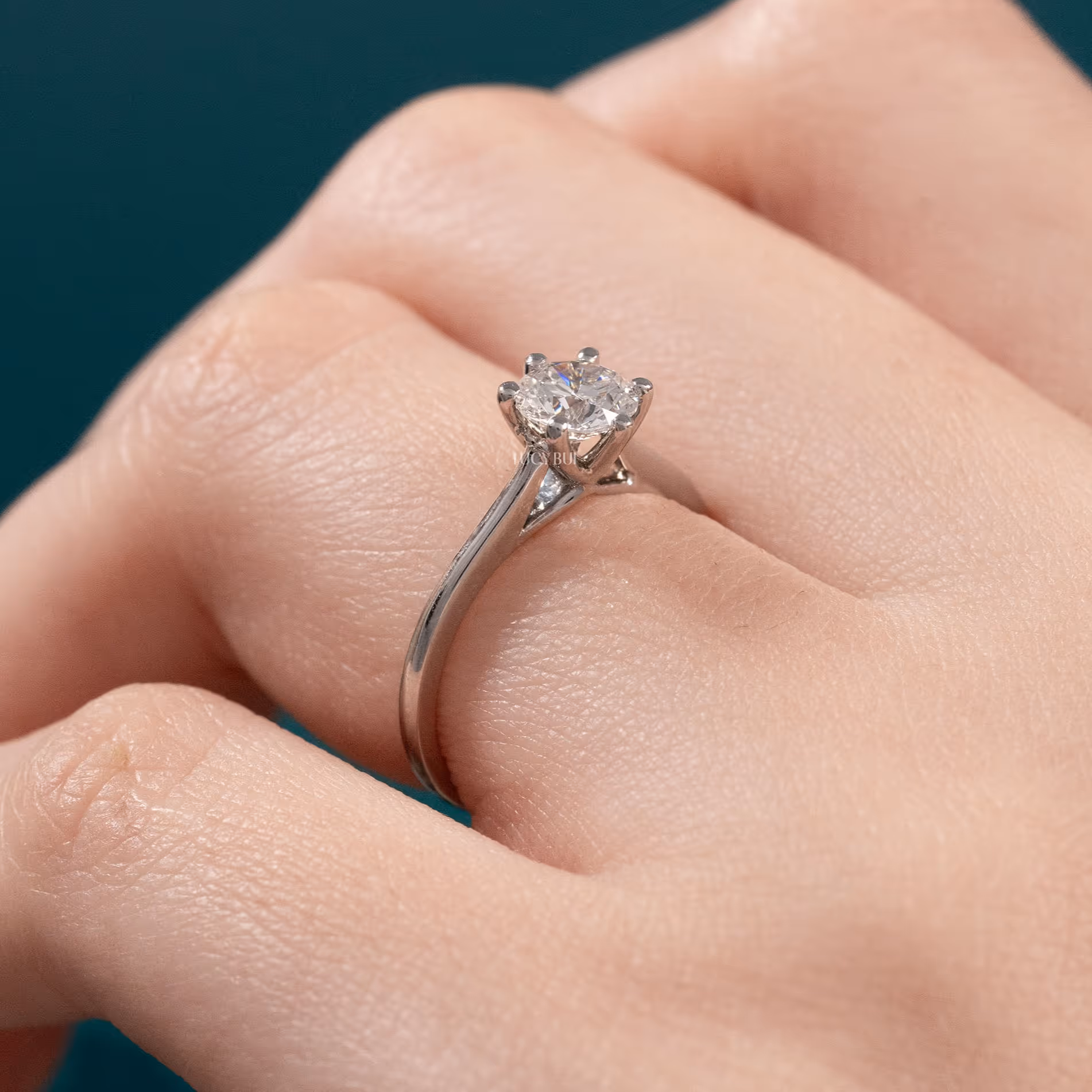 6 Prong Solitaire Kim Cương Tự Nhiên