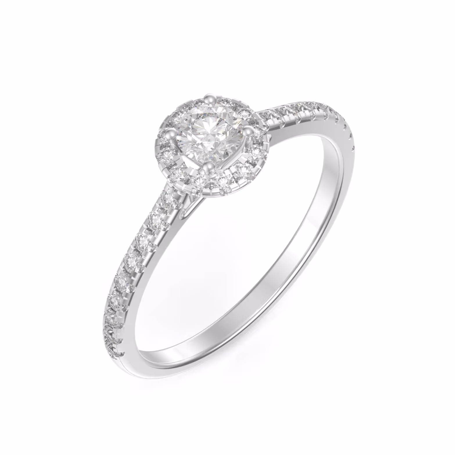 Halo Ring Kim Cương Tự Nhiên
