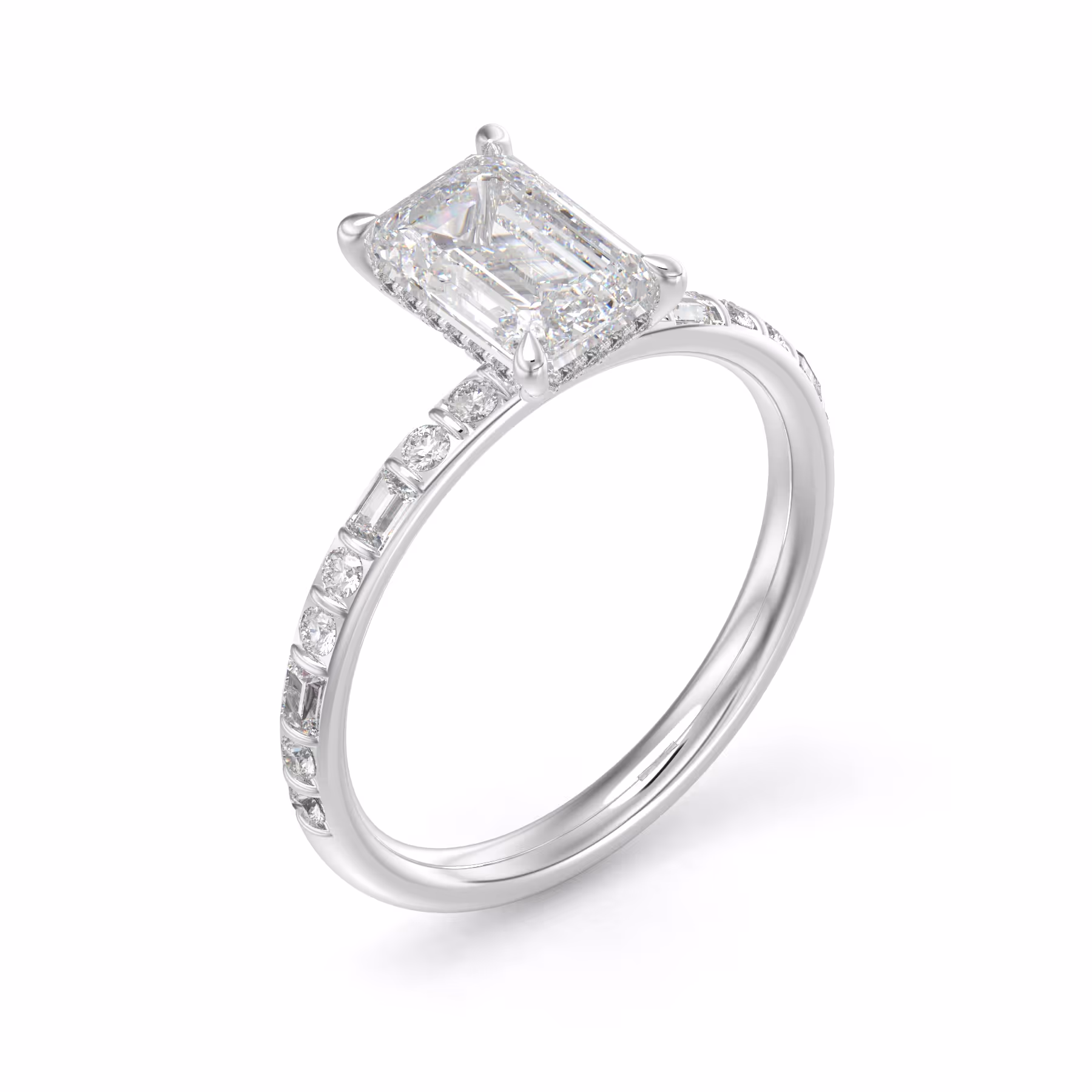 Baguette Alternating Kim Cương Lab-Grown