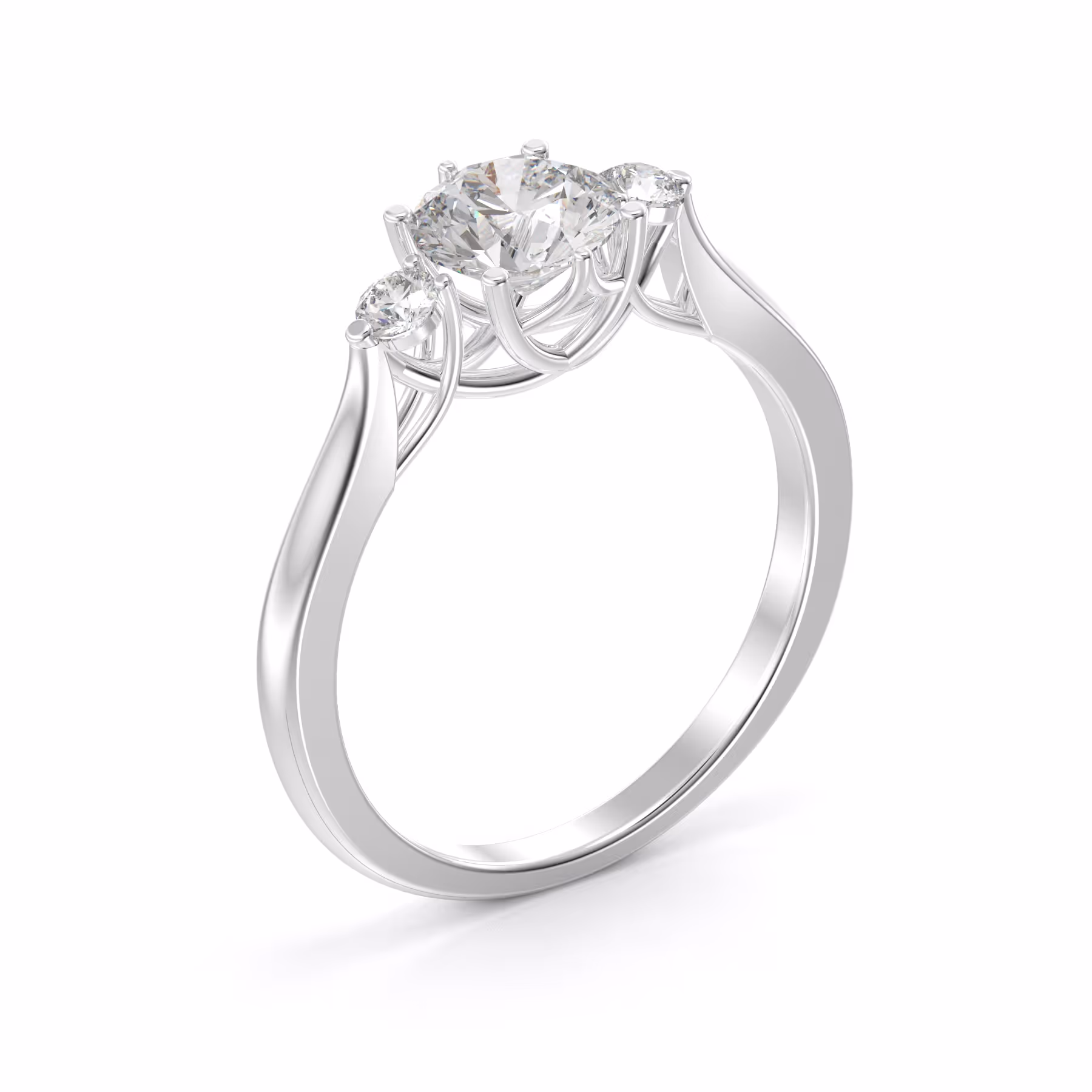 Cathedral 3-Stone đá Moissanite