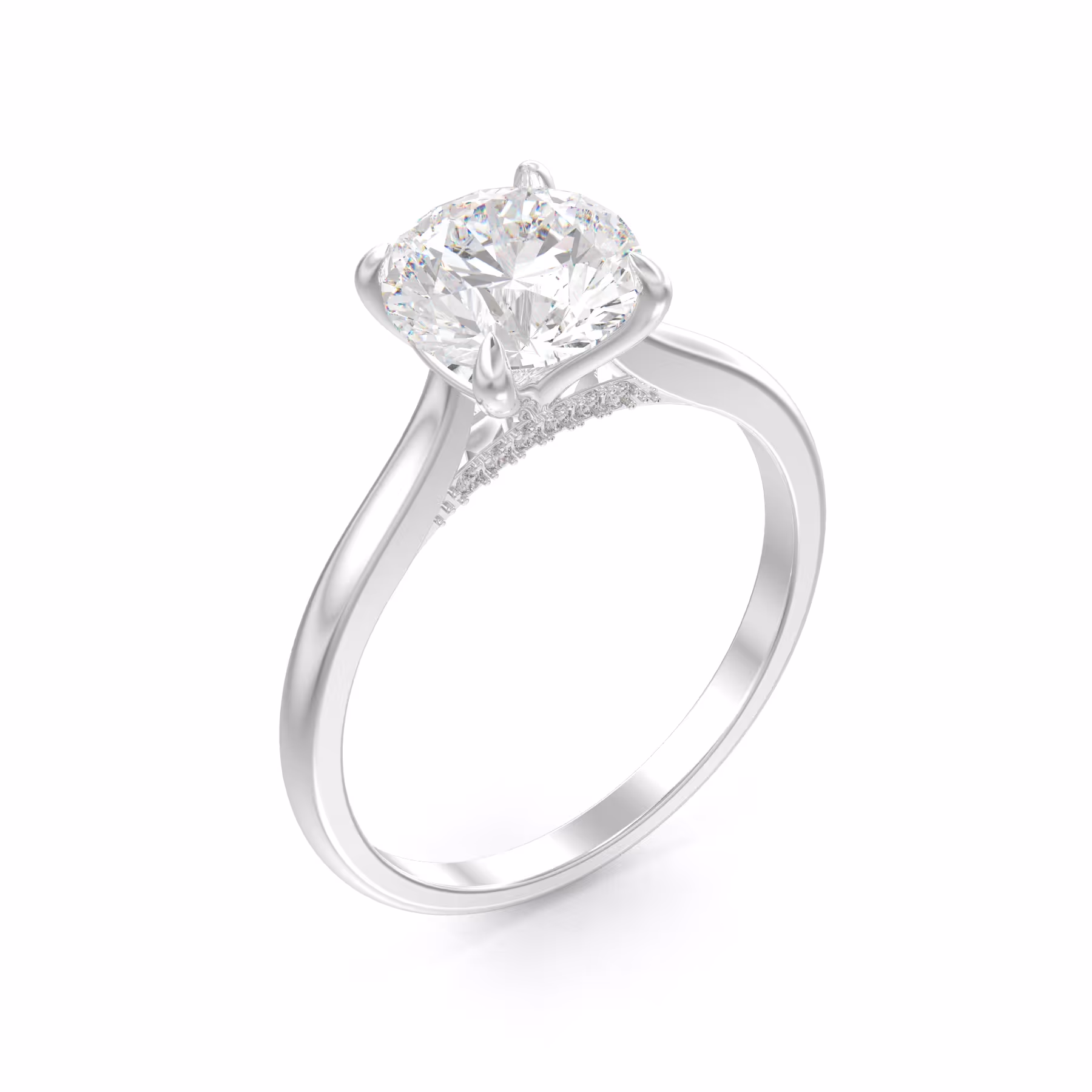 Cathedral Solitaire đá Moissanite