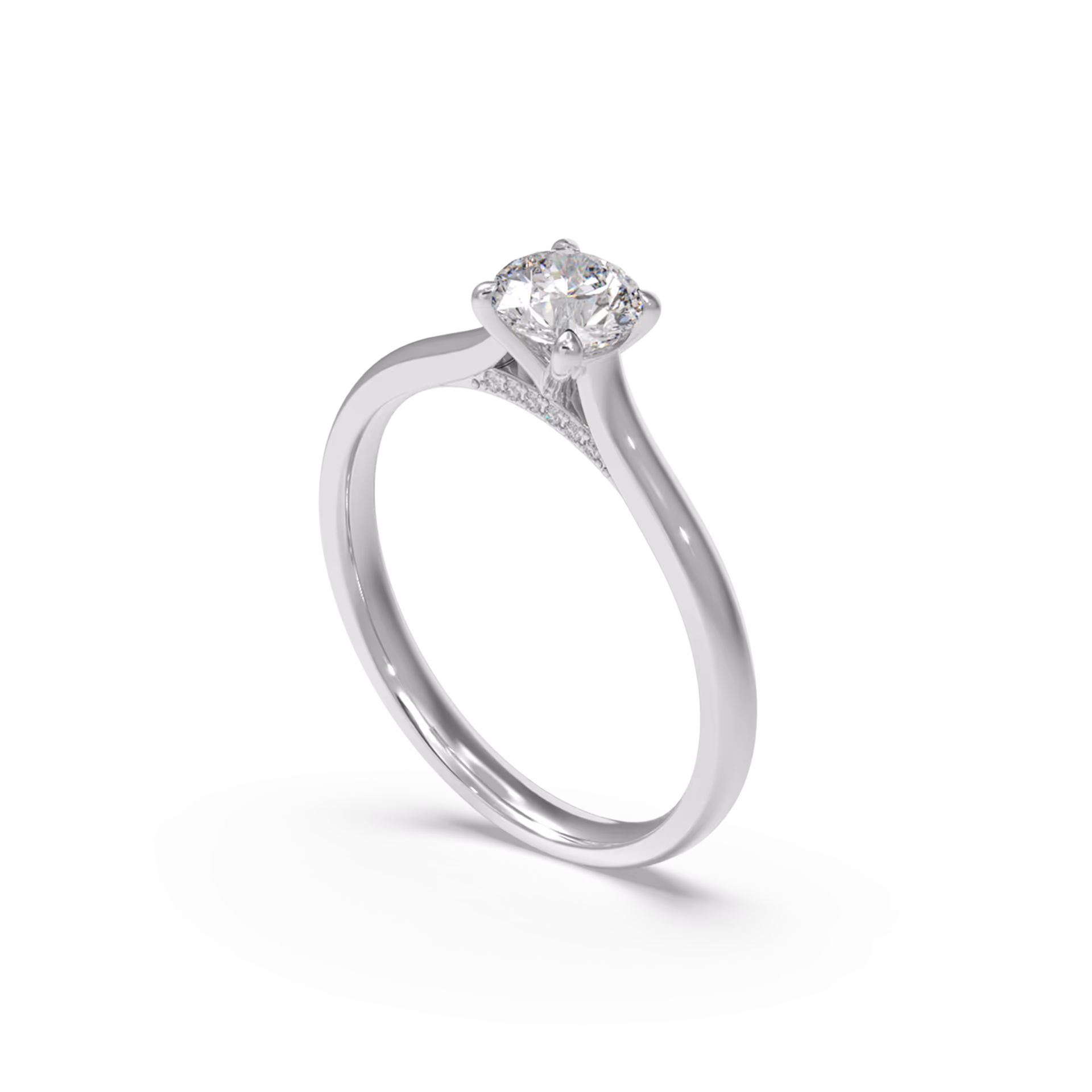 Cathedral Solitaire đá Moissanite