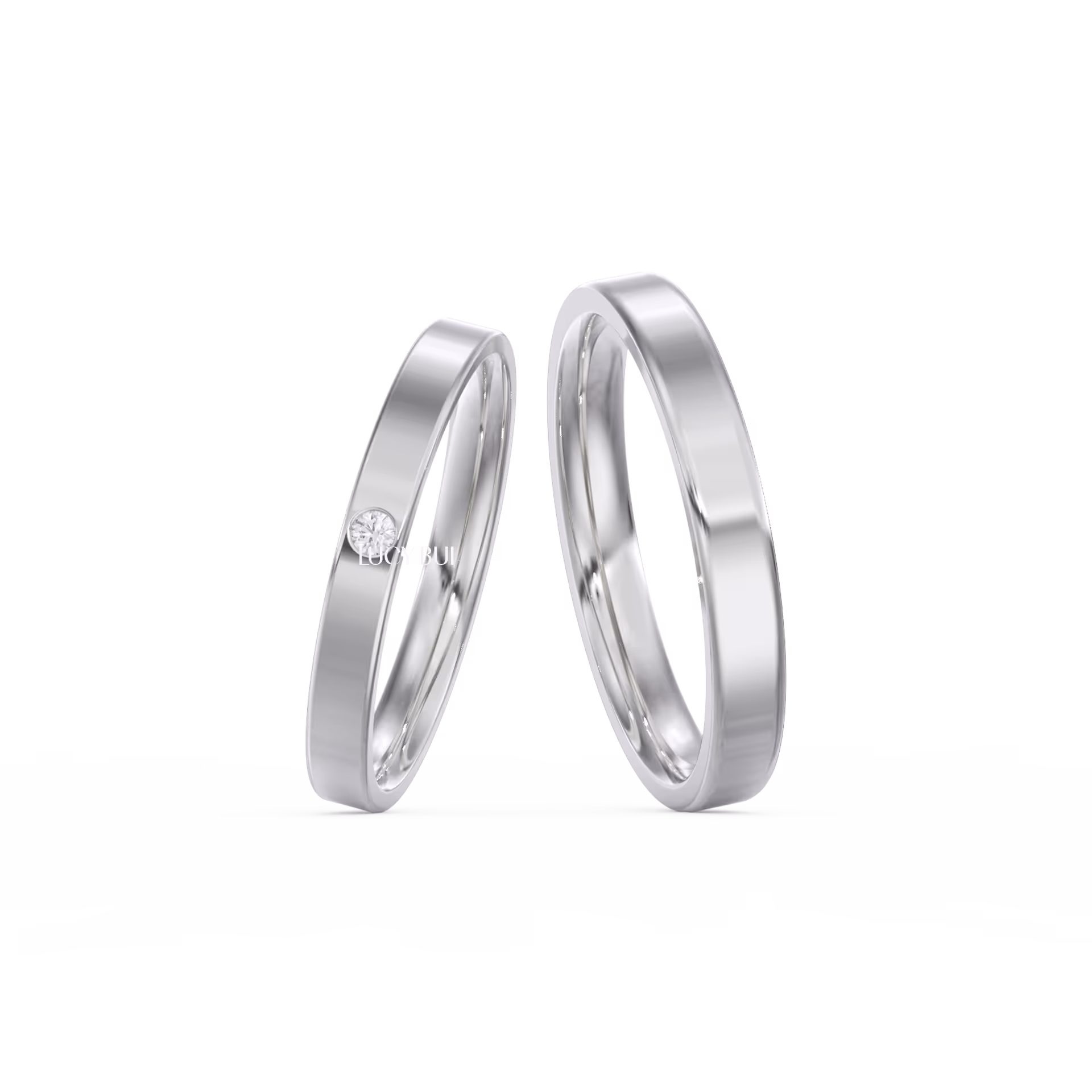 L6CR053_Classic Wedding Ring Kim Cương Tự Nhiên