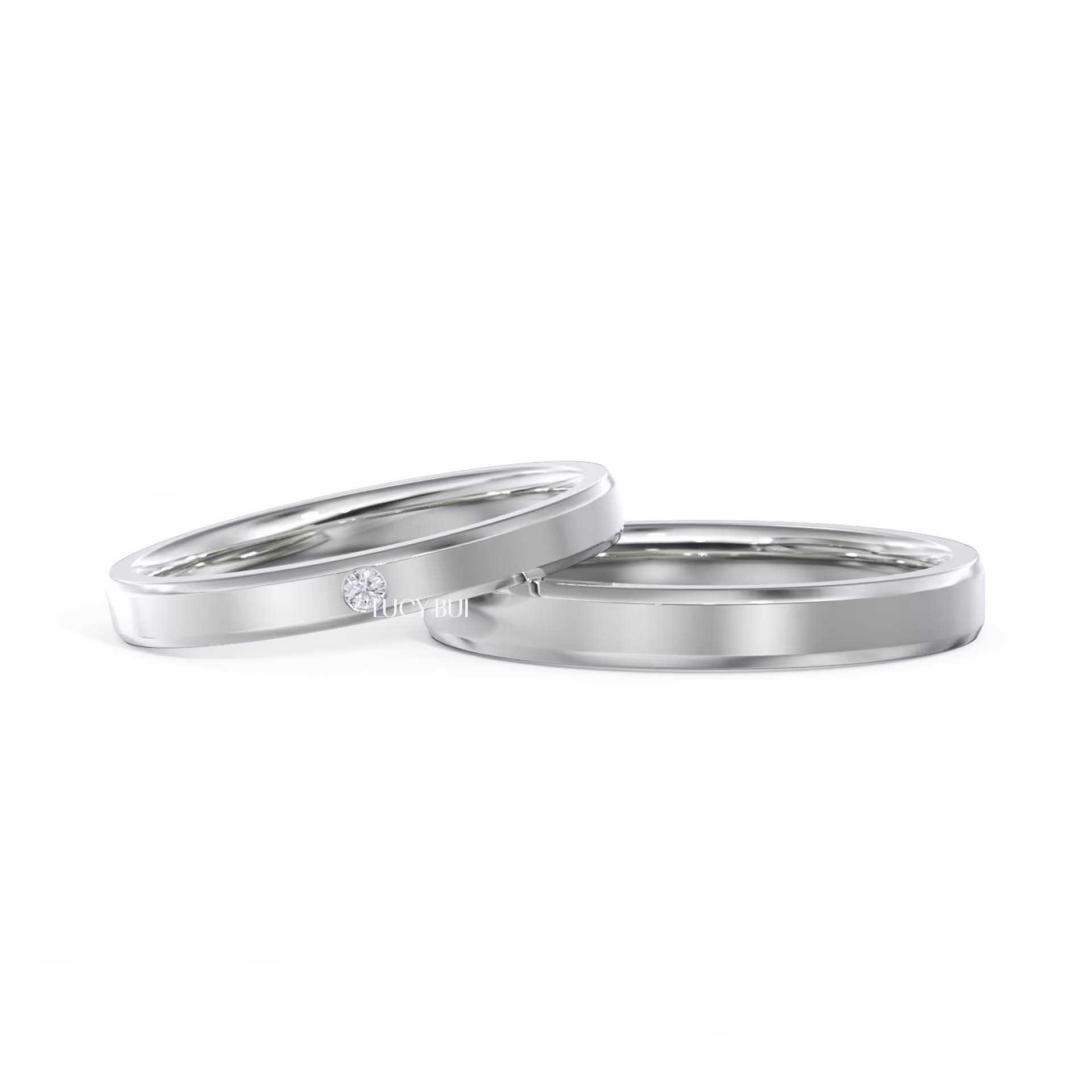 L6CR052_Classic Wedding Ring Kim Cương Tự Nhiên