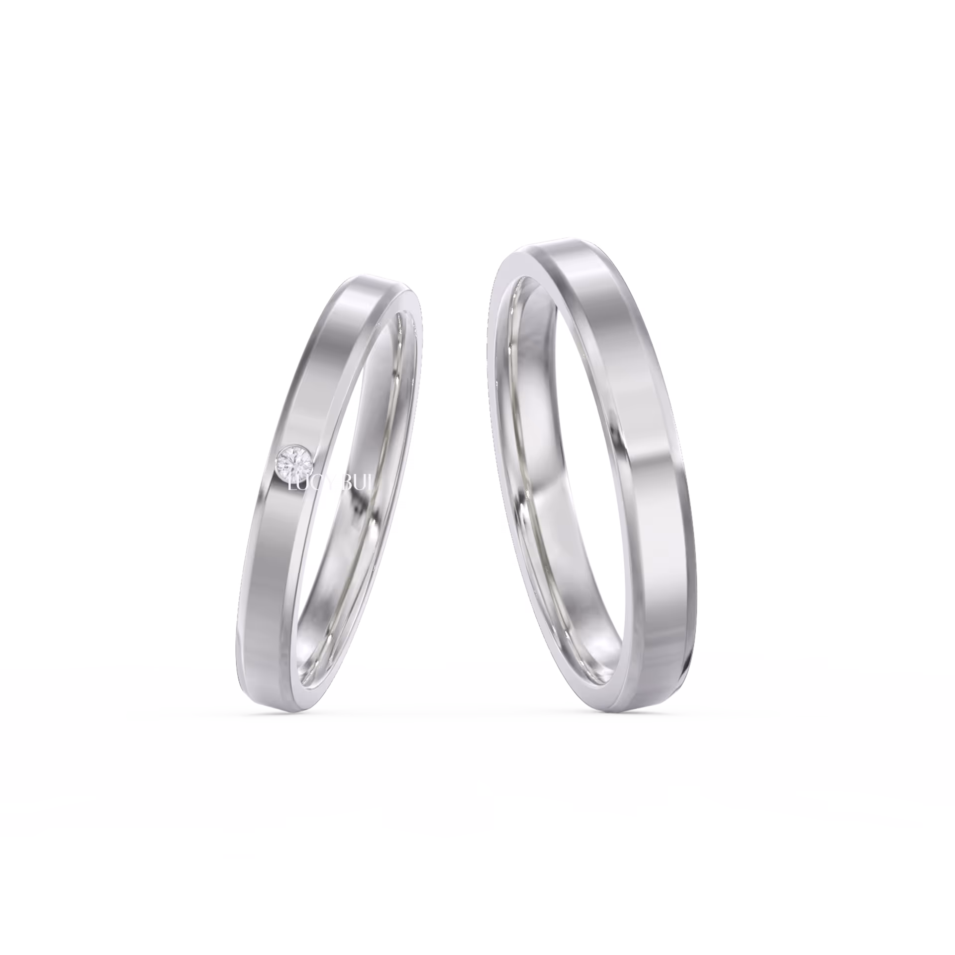 L6CR052_Classic Wedding Ring Kim Cương Tự Nhiên