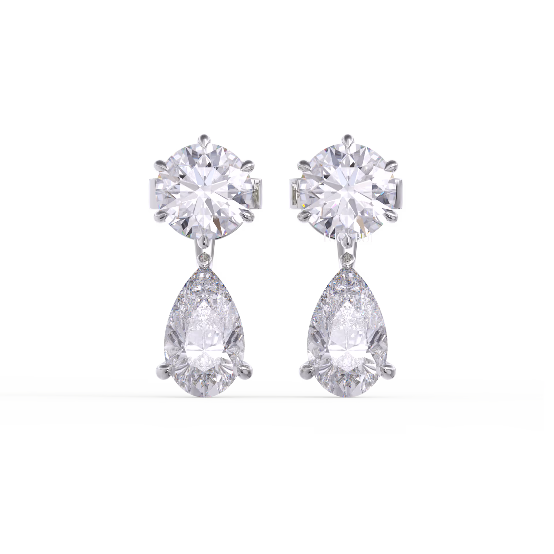 Pear Charm Moissanite