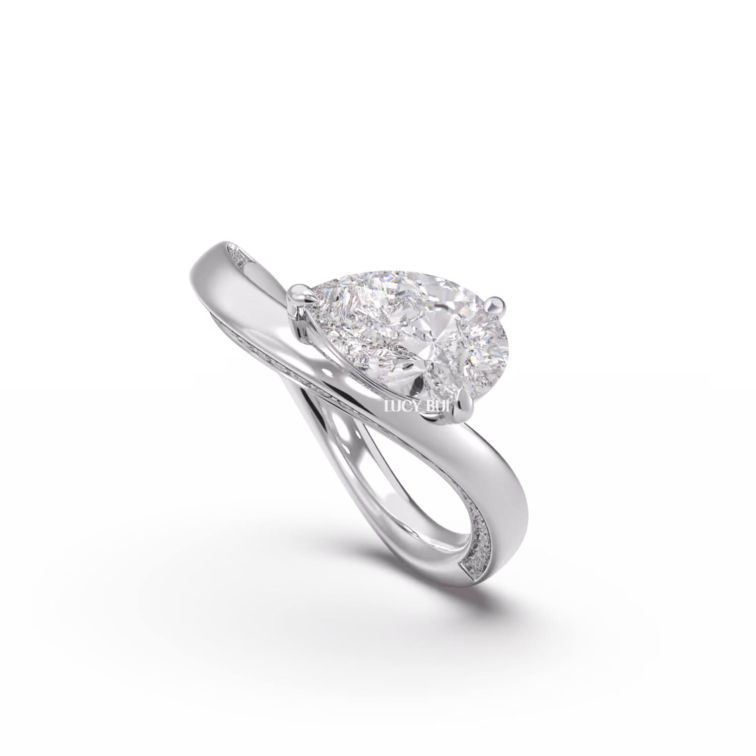 Hidden Spark Pear Kim Cương Lab Grown