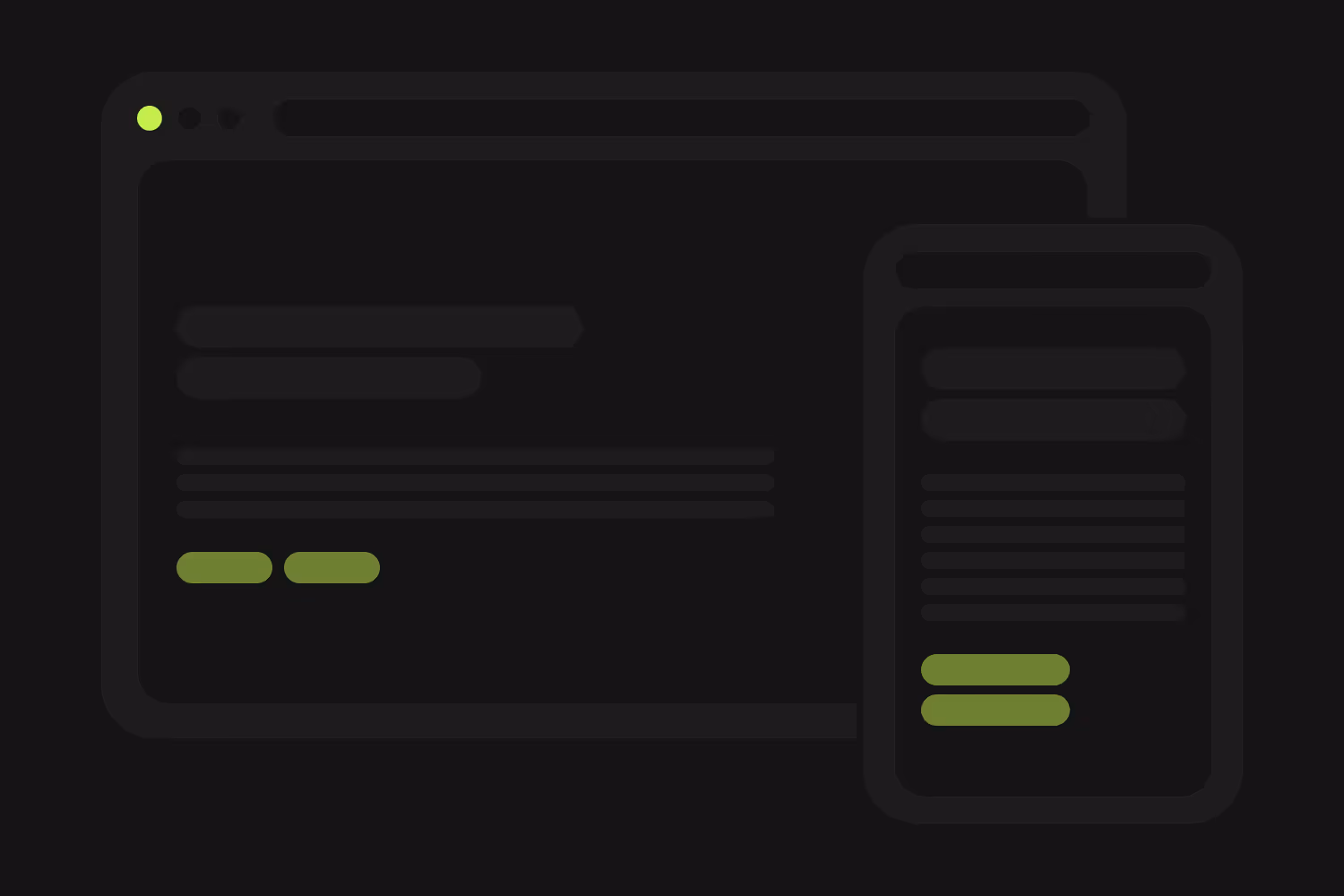 A snapshot of a website on a browser and a mobile device showing responsiveness - made by Sidebar.