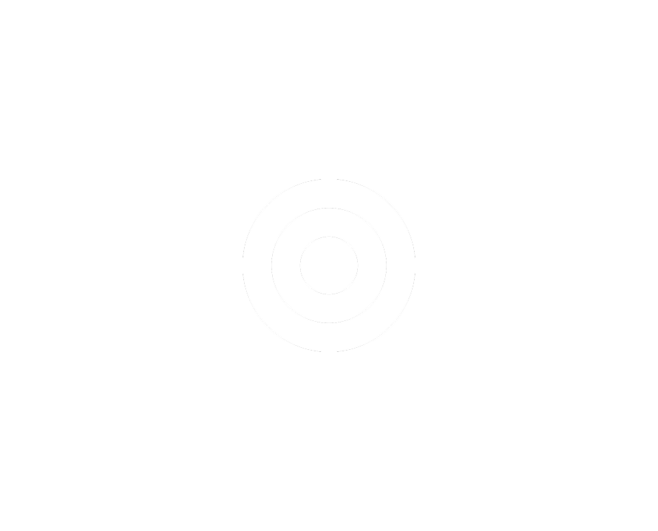 White target-like circle on an orange background