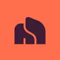 A black and orange logo with the letter s.