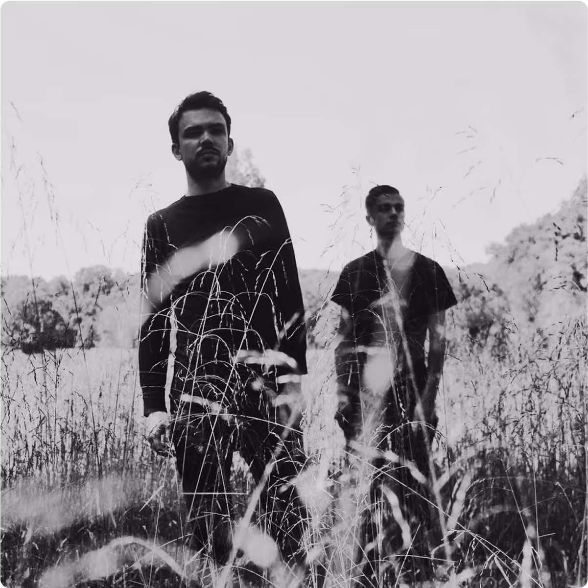 An image of the band, Threnodian, posing for the camera