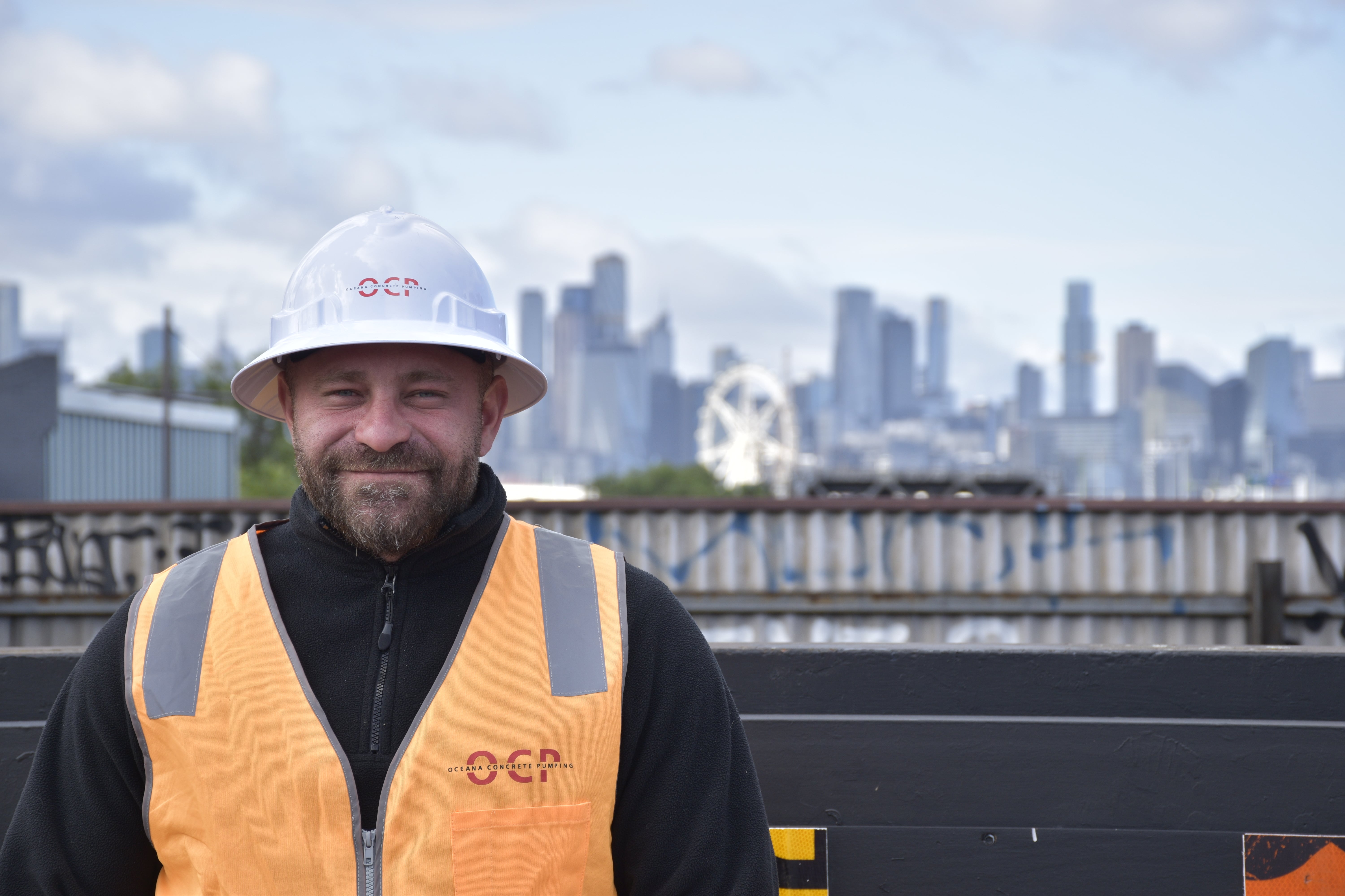 Oceana Concrete Pumping, specialising in high-rise concrete pumping operations in Melbourne.