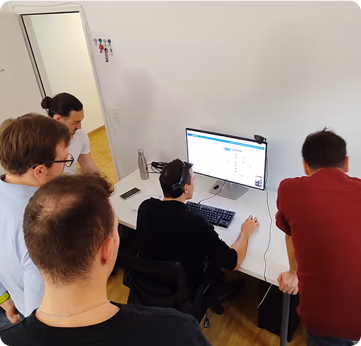 LogicStar team working together on production-ready bug fixes and automated software maintenance solutions