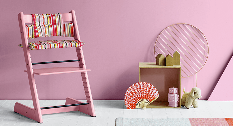 Stokke Tripp Trapp highchair in pink 