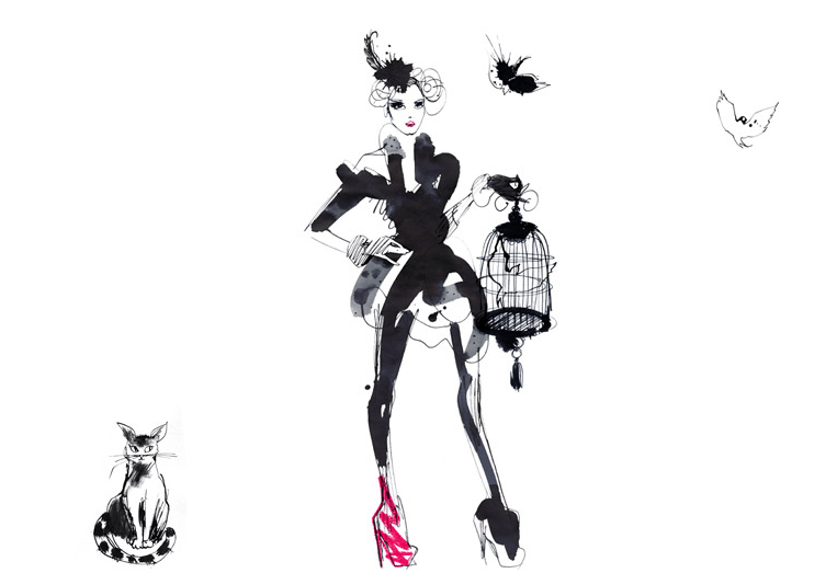 Lovisa Burfitt for Rörstrand, Mademoiselle Oiseau, dishes, scandinavian design, paris theme,