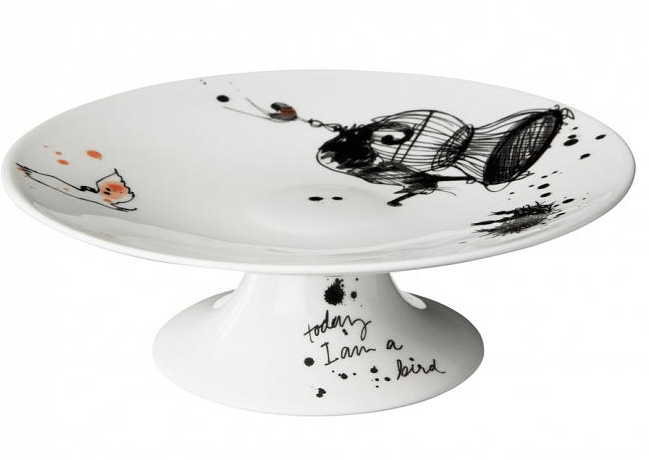 Lovisa Burfitt for Rörstrand, Mademoiselle Oiseau, dishes, scandinavian design, paris theme, Mademoiselle Oiseau Cake Stand photo