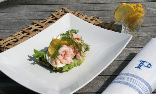 Danish Smørrebrød open faced shrimp sandwich, smorrebrod, shrimp sandwich, party food