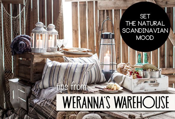 Natural Rustic Scandinavian Decorating Style for Summer Party
