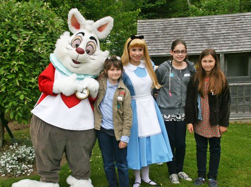 Alice in the Wonderland tea in the garden