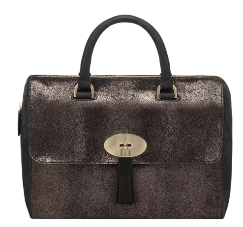 Mulberry Del Rey Bark Brown Metallic Fur Print