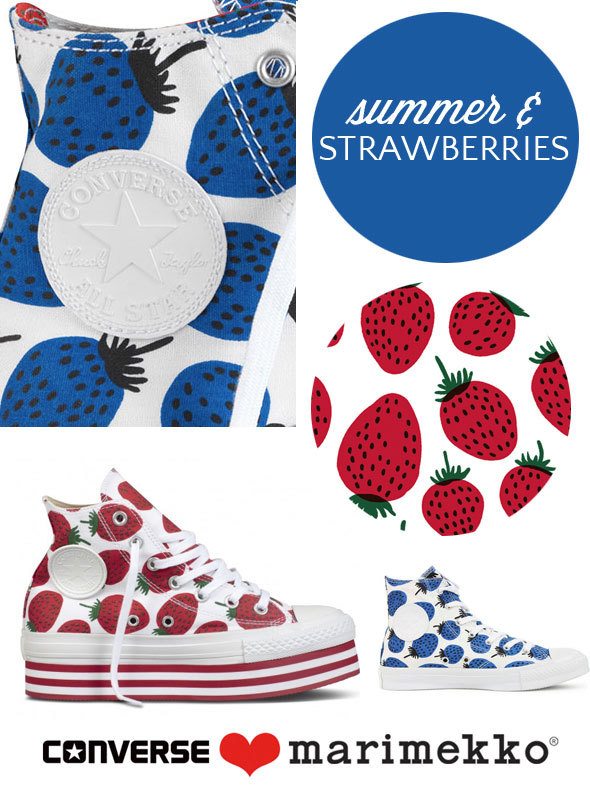 Marimekko strawberry print Converse