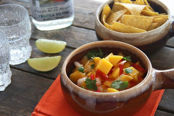 Mango salsa for Cinco de Mayo parties