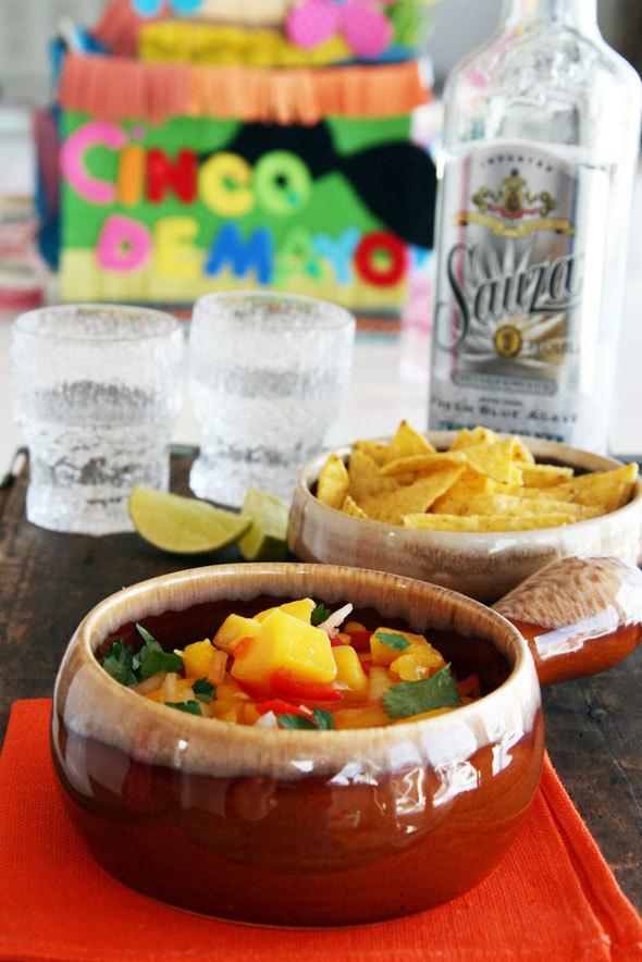 Mango salsa for Cinco de Mayo