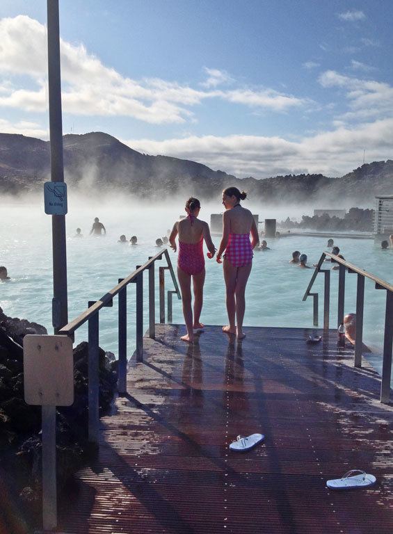 swimming in Blue Lagoon in Iceland