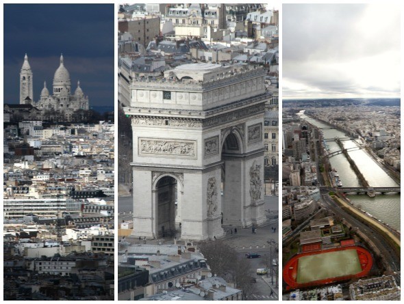 Views from the top of the Eiffel Tower 