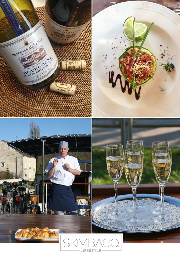 Indulge with food and wine on the European Waterways river cruises in Burgundy, France
