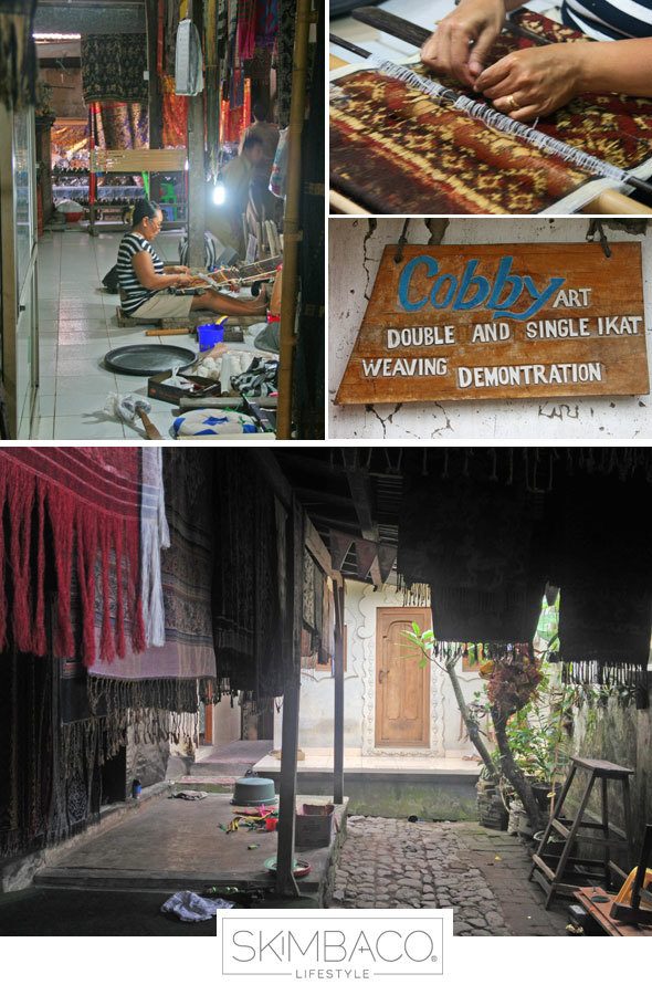 Ikat fabric demonstrations in Bali