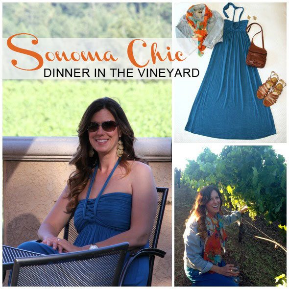 Sonoma Chic for vineyard dinner