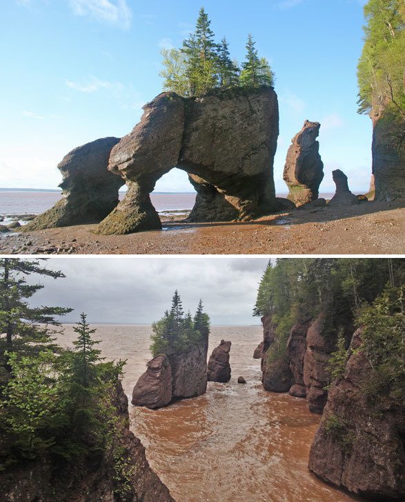 bay of Fundy, Hopewell Rocks in Canada. Travel photo by @katjapresnal